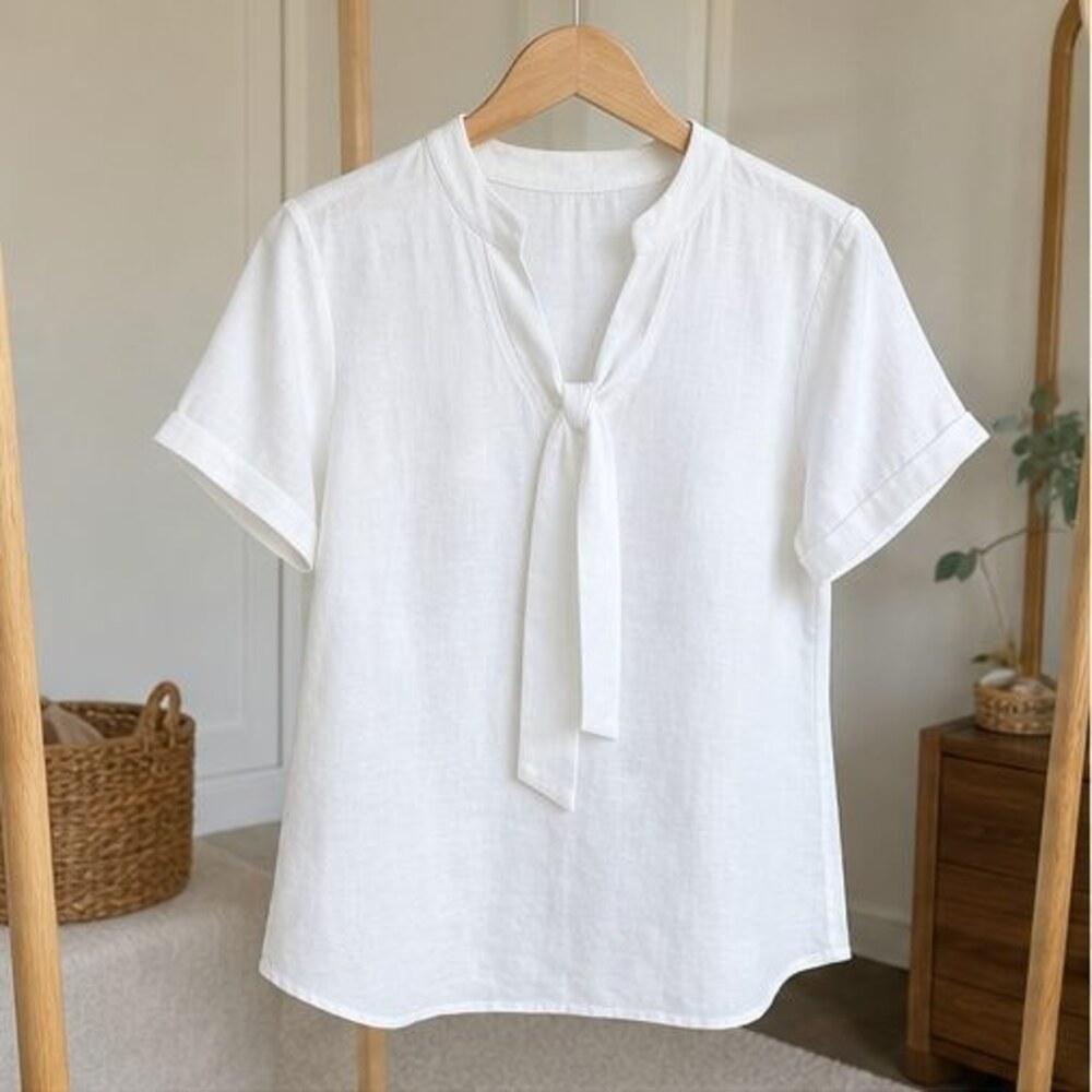 White Peplum Top